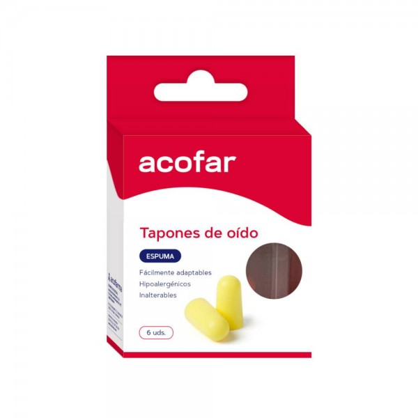 Acofar tapones oidos espuma 6unidades