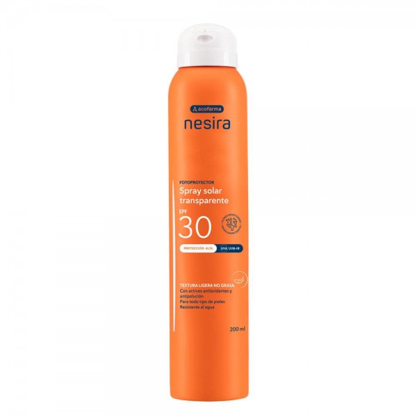 Acofarma nesira spray solar transparente SPF30+ 200ml