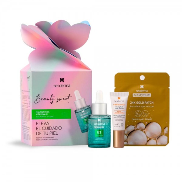 Sesderma pack Sesmahal B3 serum 30ml + C-vit radiance 7ml + Beautytreats 24K gold patch