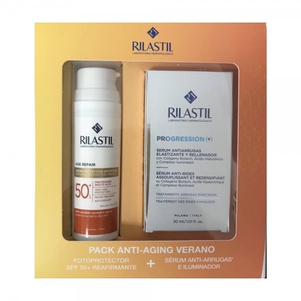 Rilastil pack anti-aging Age repair SPF50 50ml + Progression (+) serum antiarrugas 30ml