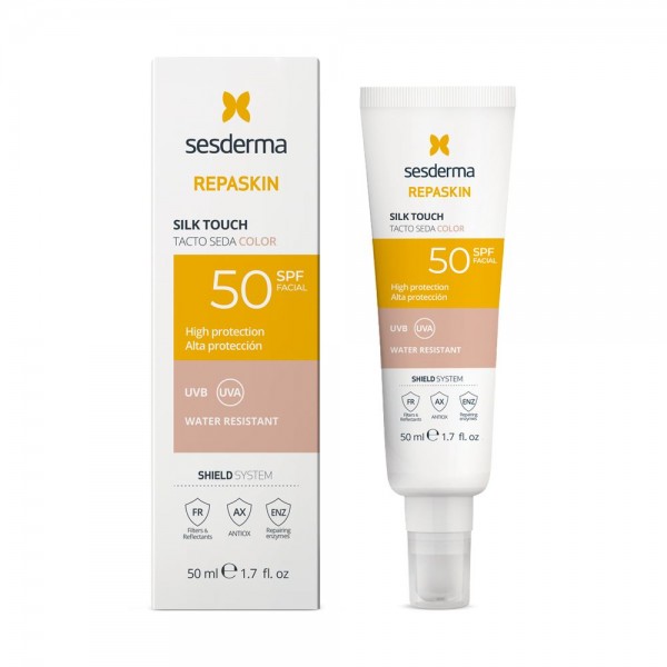 Sesderma Repaskin fotoprotector tacto seda con color SPF50+ 50ml