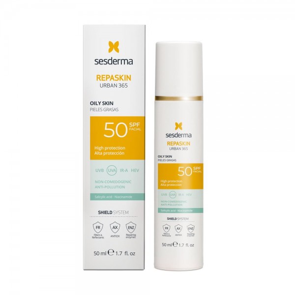 Sesderma Repaskin urban 365 fotoprotector facial pieles grasas SPF50+ 50ml