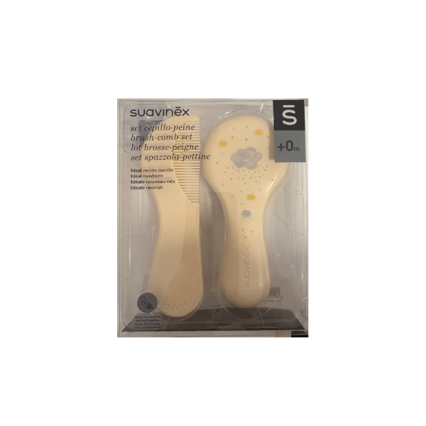 Suavinex set cepillo y peine beige